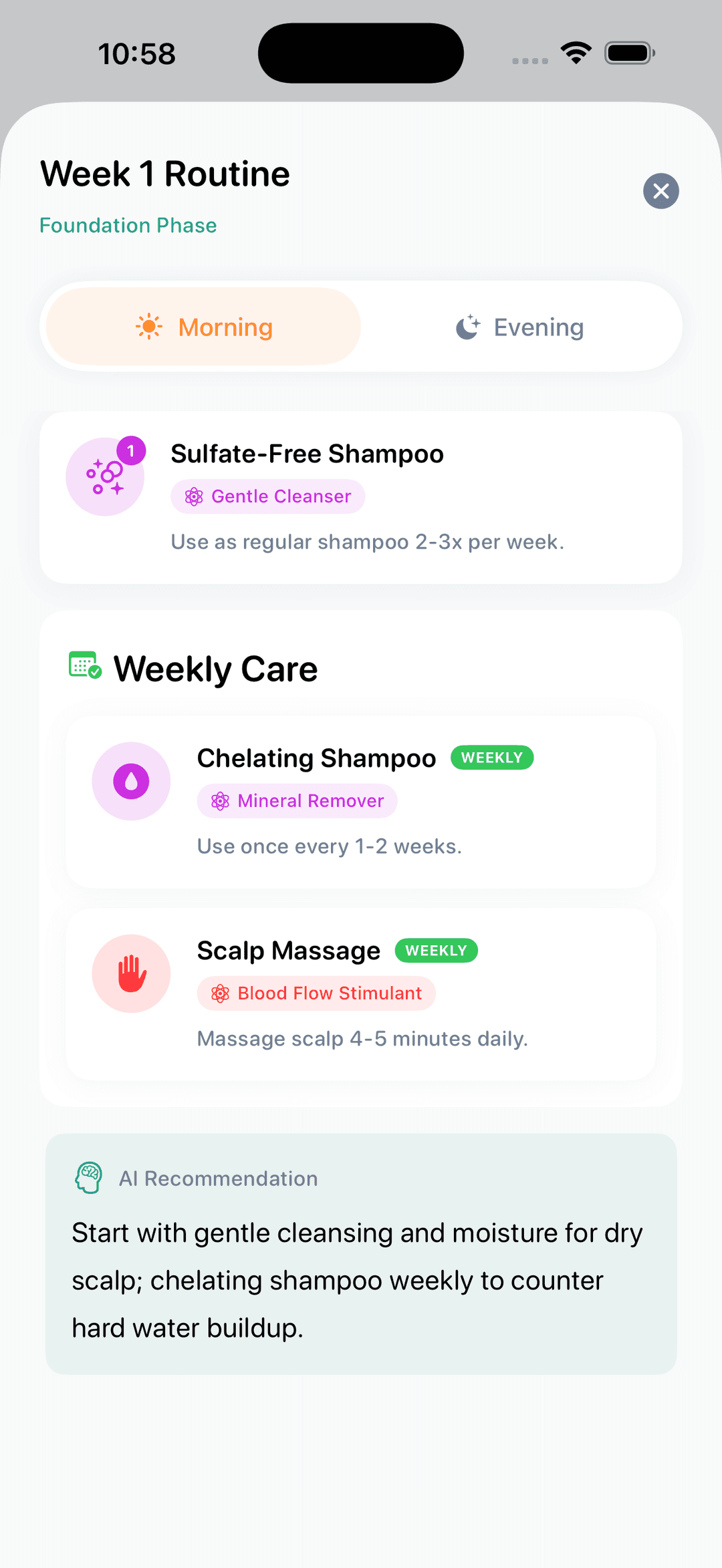 HairWise+ Improve screen